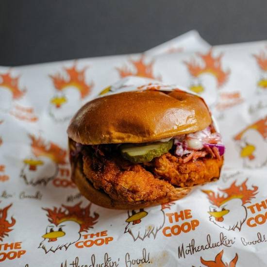 Order Hot Chicken Sandwich food online from The Coop store, Bakersfield on bringmethat.com