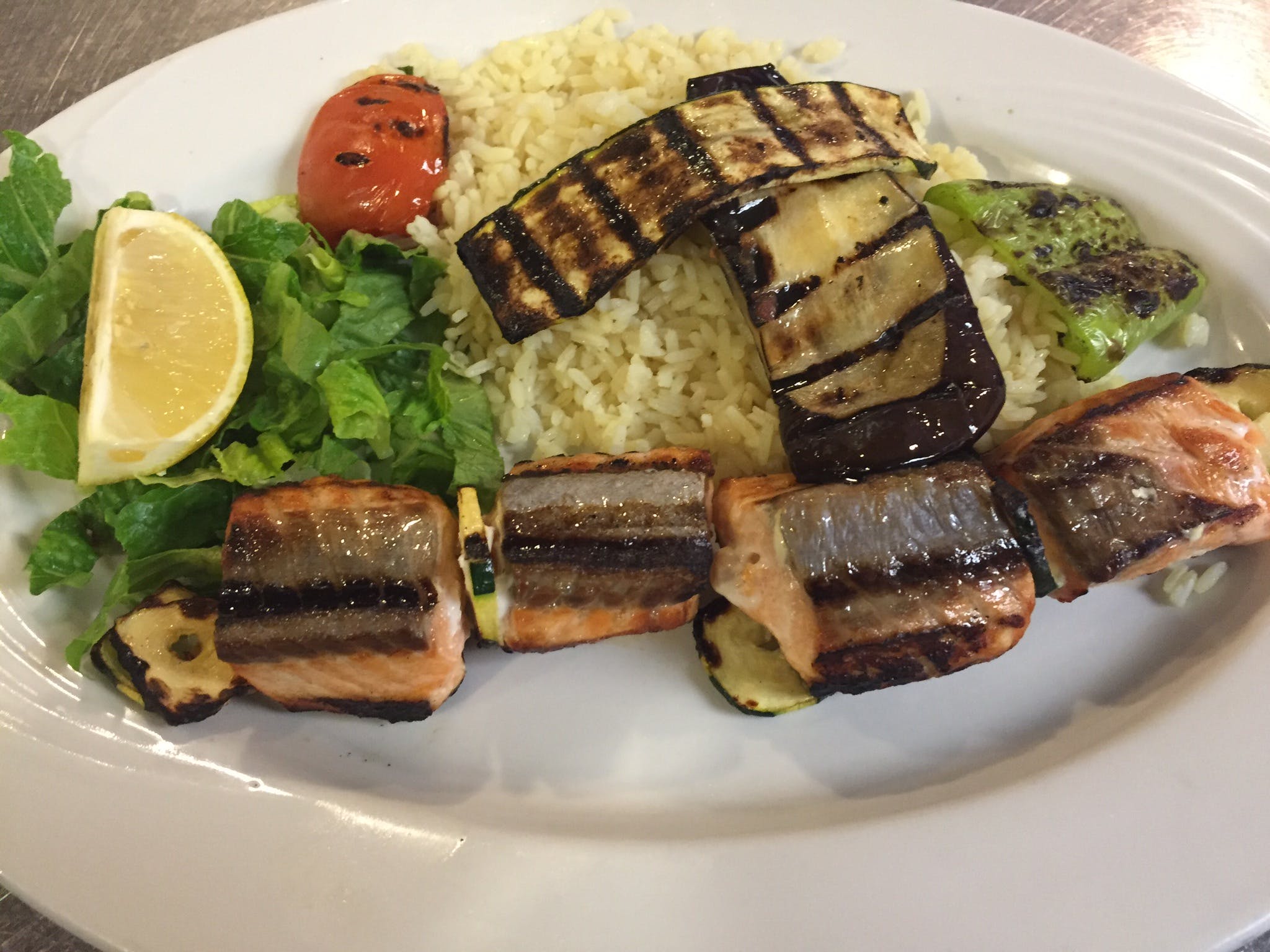 Order Grilled Salmon Special - Special food online from Mykonos Restaurant store, North Arlington on bringmethat.com
