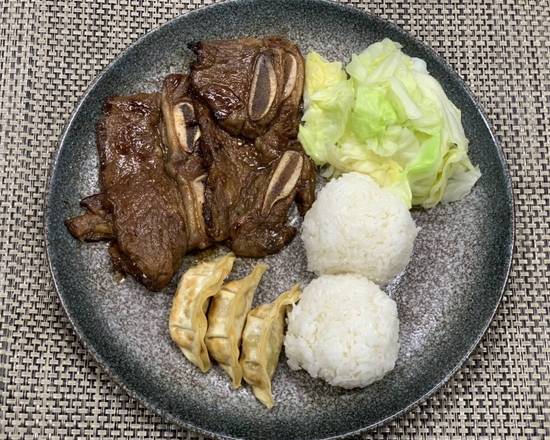 Order F12. Beef Rib Teriyaki With Rice  food online from Kanda Ramen & Bbq store, San Leandro on bringmethat.com
