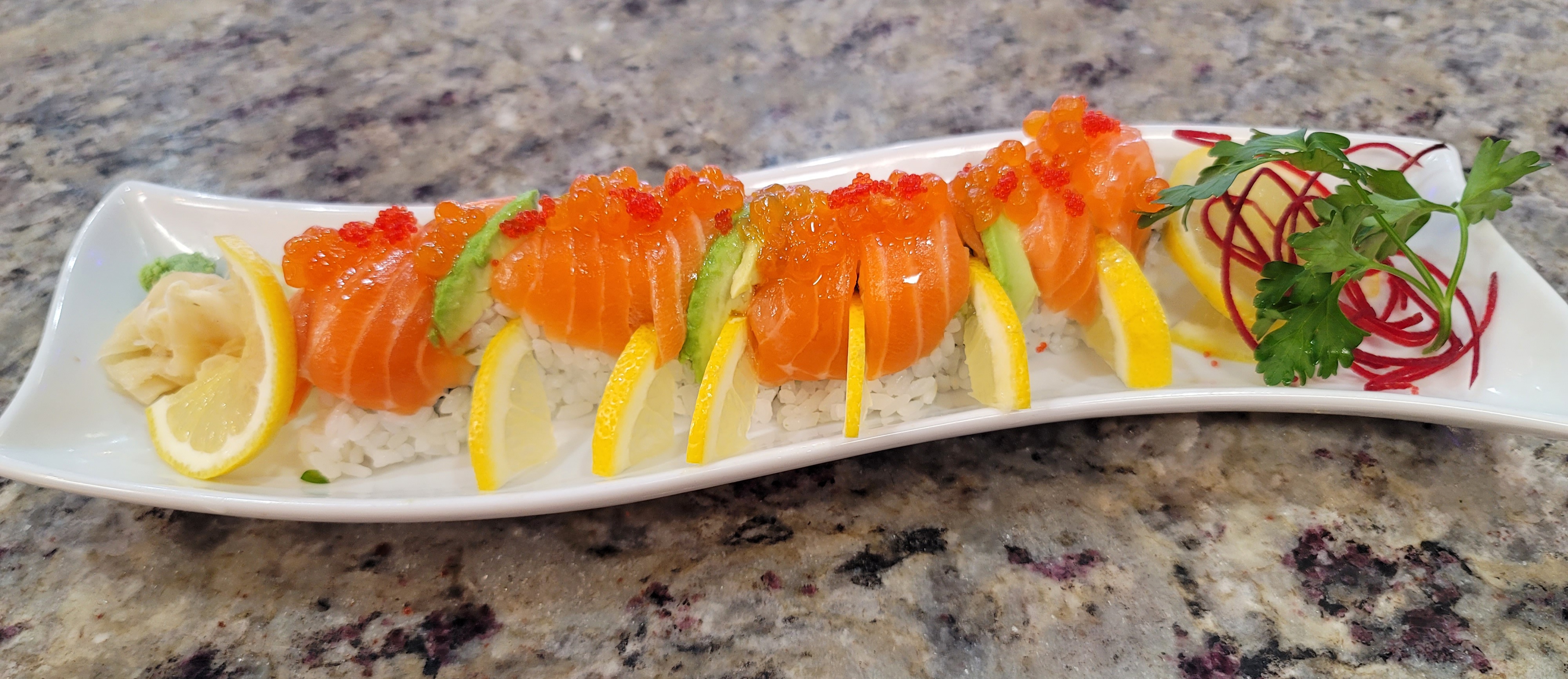 Order Salmon Lover Deluxe  food online from Wajo Sushi store, Wheeling on bringmethat.com
