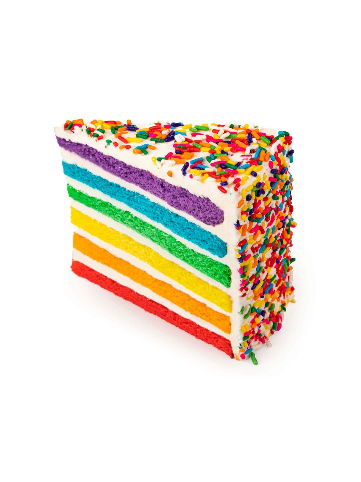 Order Buddy V's Vanilla Rainbow Cake Slice (12.33 oz) food online from Stock-Up Mart store, Houston on bringmethat.com