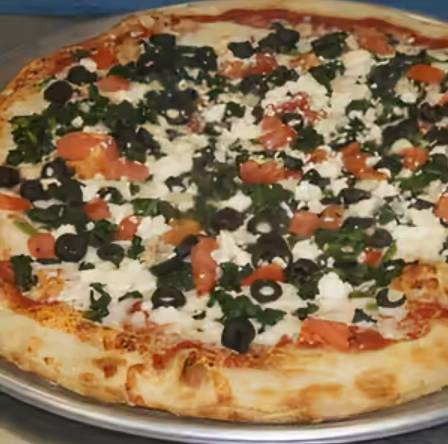 Order Greek Pizza food online from Soprano I Italian Restaurant (Fort Eustis) store, Newport News on bringmethat.com