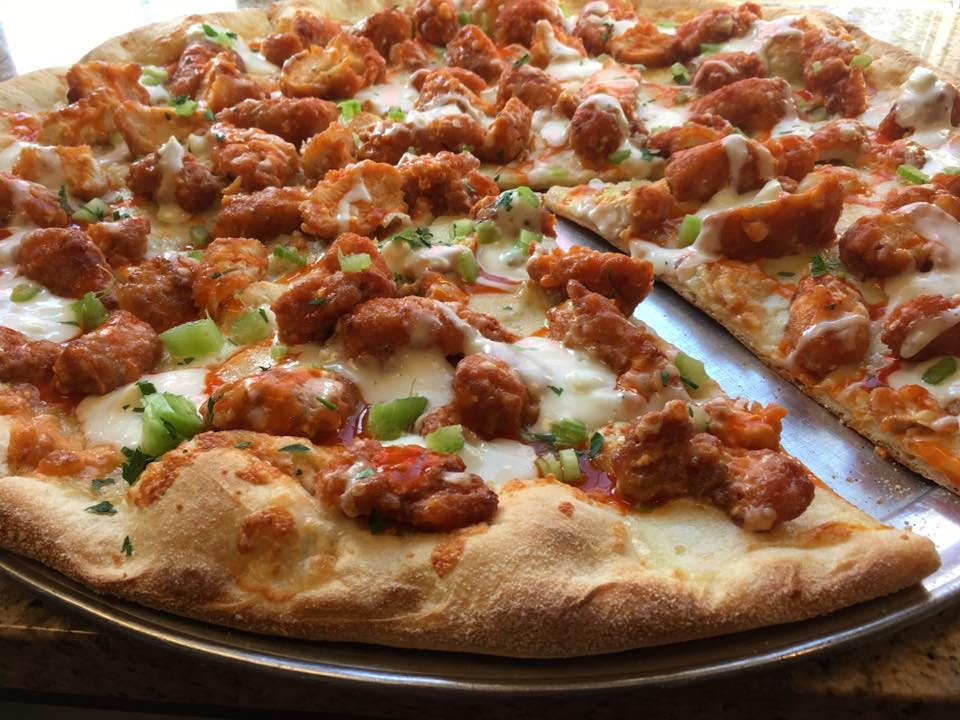 Order Buffalo Chicken Pizza - Small food online from Pizza Village Tomato Pie store, Lahaska on bringmethat.com