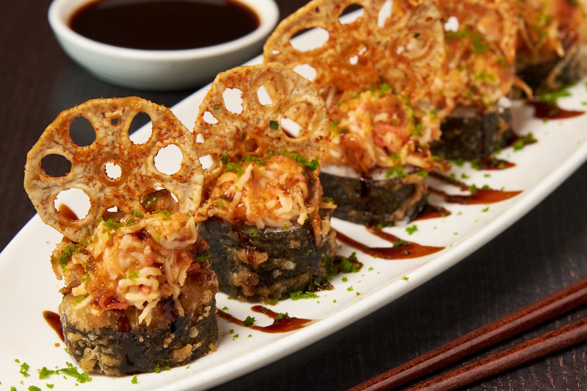 Order SPICY LOTUS TEMPURA ROLL food online from Benihana store, Anchorage on bringmethat.com
