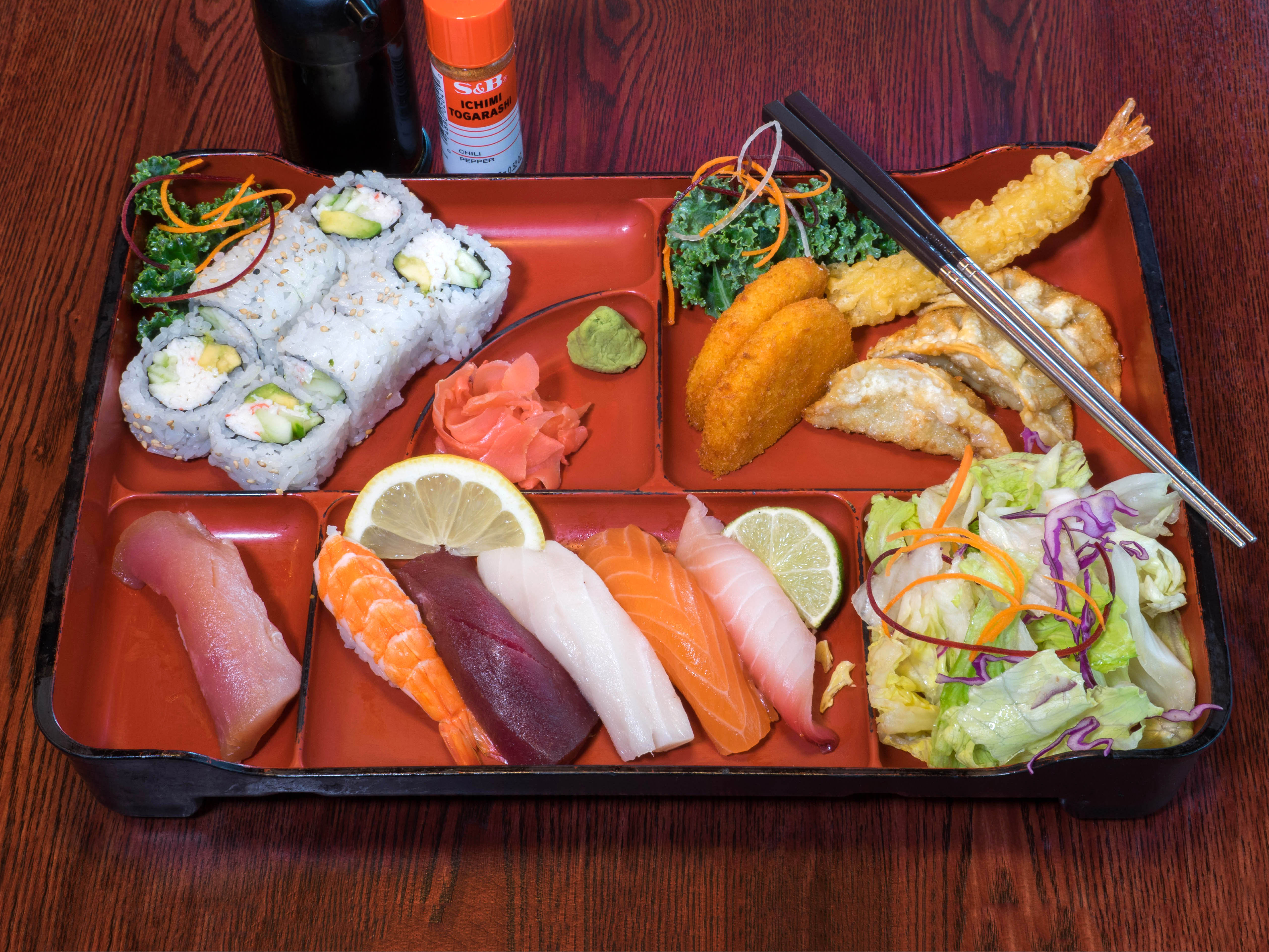 Order Sushi Bento Box food online from Kobe Restaurant store, Bellevue on bringmethat.com