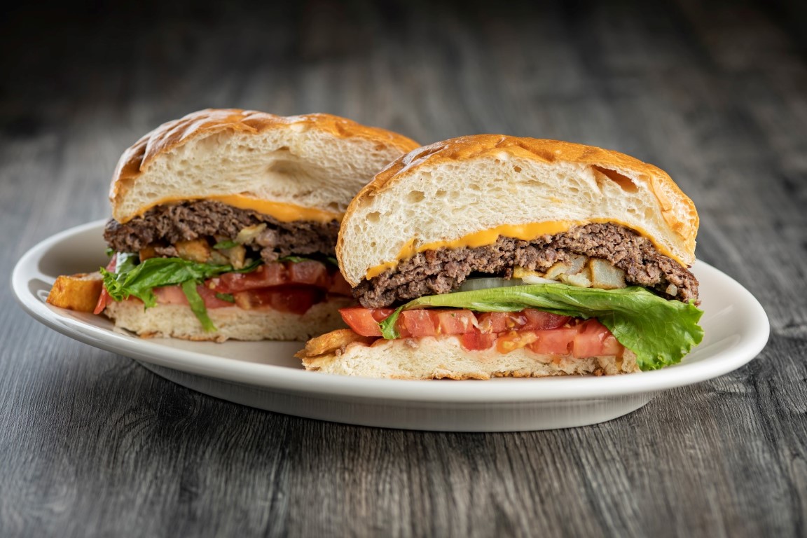 Order Jumbo Beef Burger food online from Spice And Fire Grill store, Morton Grove on bringmethat.com