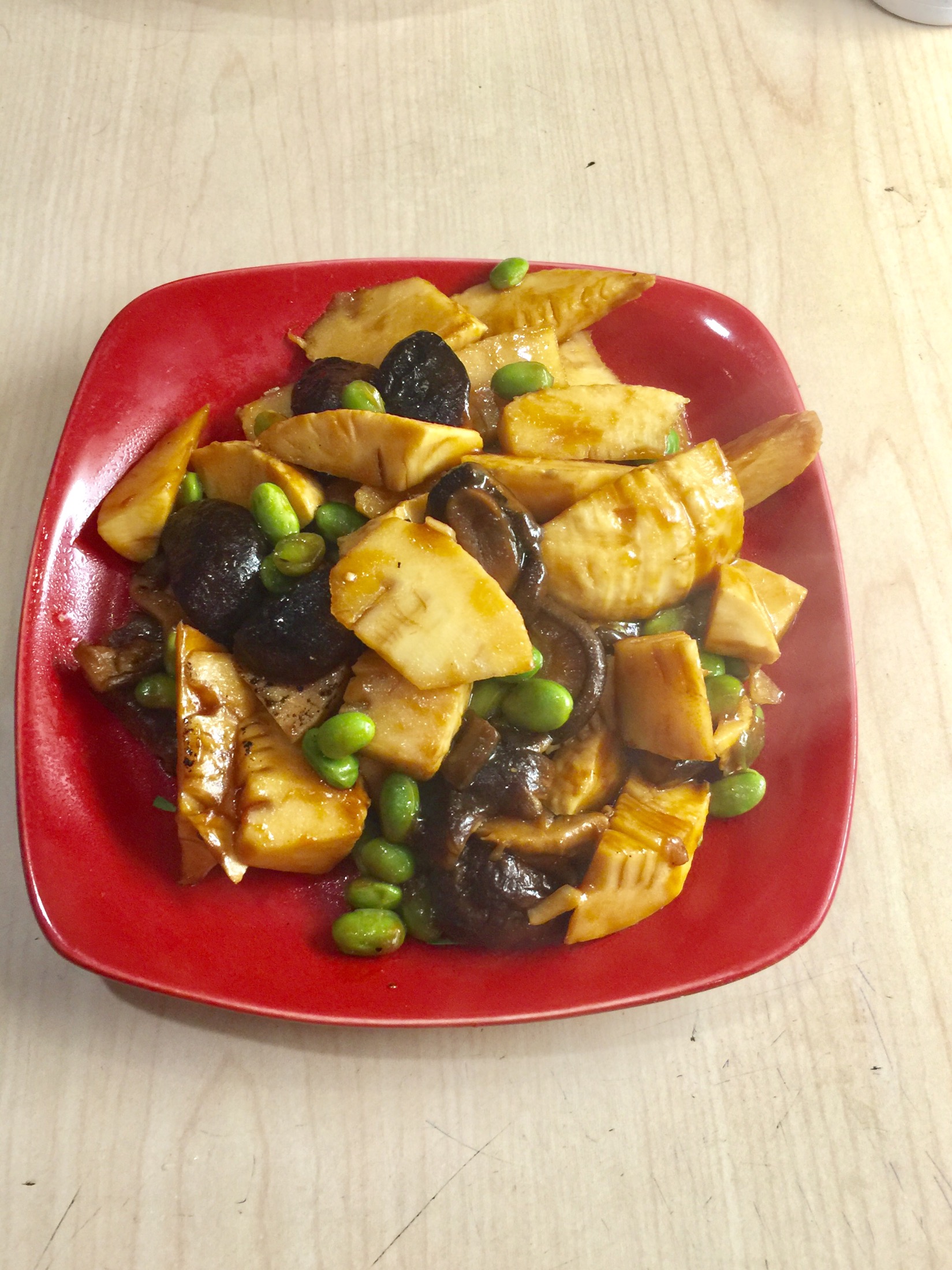 Order 65. Sauteed Bamboo Shoot and Mushroom food online from Belly Bombz Kitchen store, Artesia on bringmethat.com