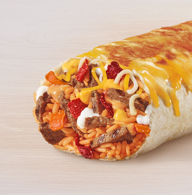 Order Double Steak Grilled Cheese Burrito food online from Taco Bell store, San Bernardino on bringmethat.com