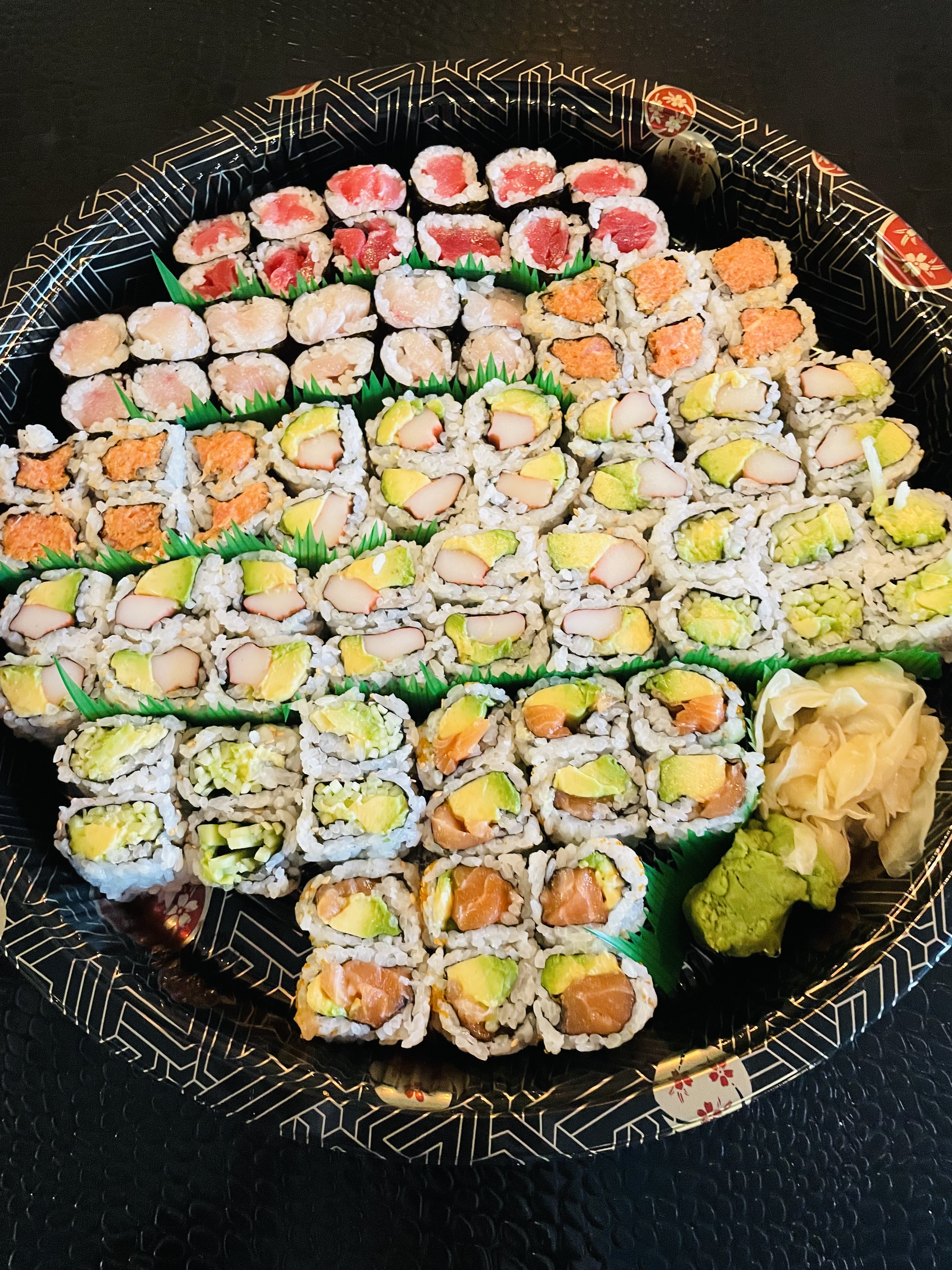 Order A. Roll Platter (14 Rolls) ( No Substitution Please) food online from Yama Fuji Sushi store, Briarcliff Manor on bringmethat.com