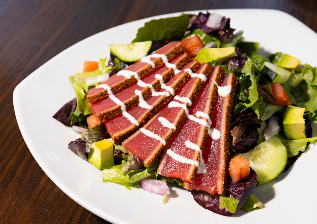 Order Seared Ahi Salad food online from Stacked: Food Well Built store, Huntington Beach on bringmethat.com