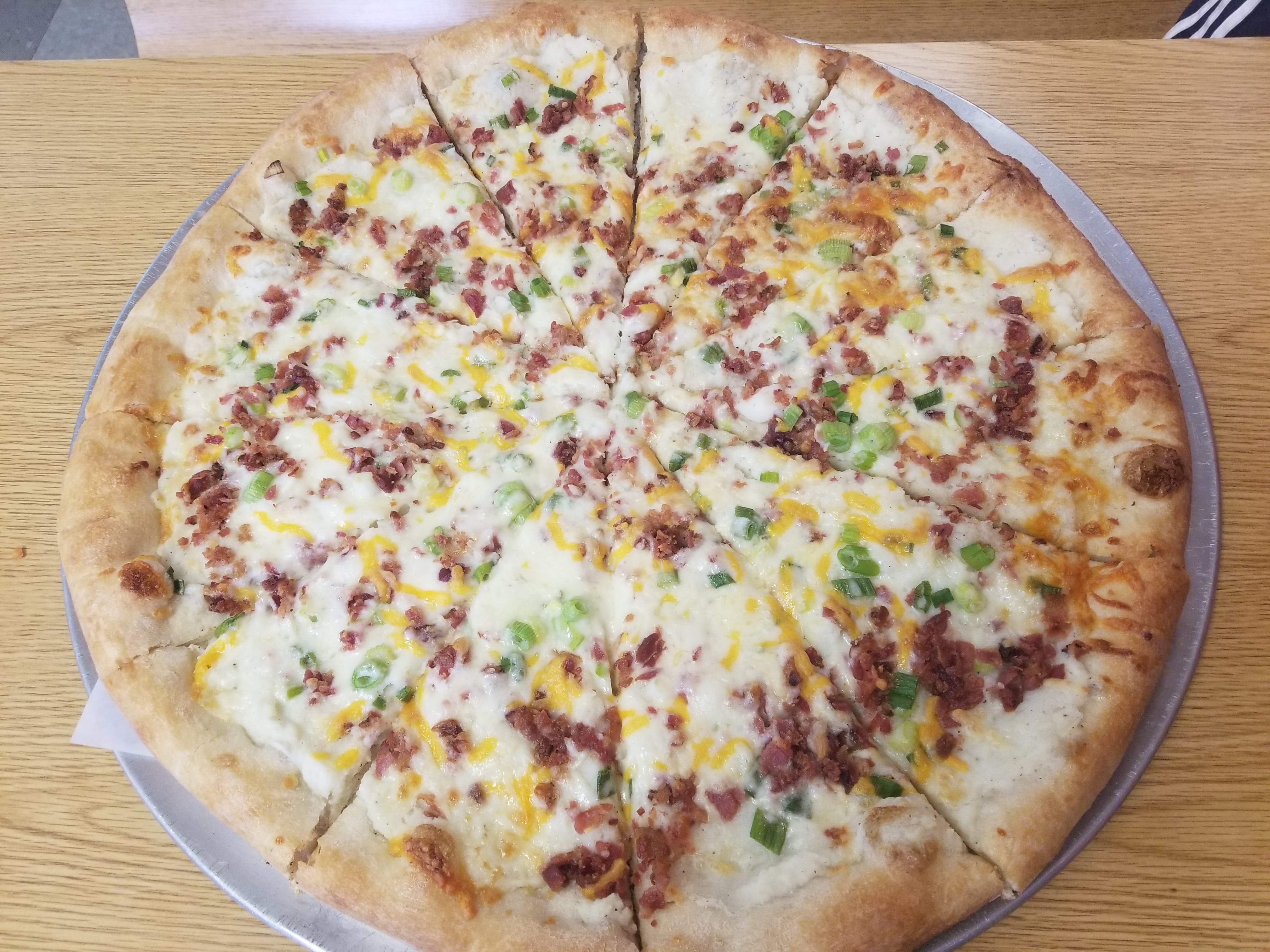 Order Baked Potato Pizza - Small 12'' (6 Slices) food online from Broad Street Pizza store, Meriden on bringmethat.com