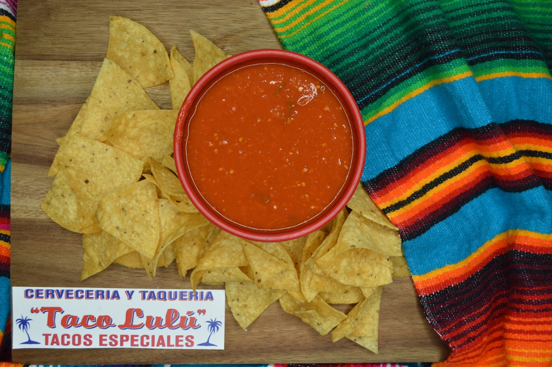 Order Chips and Red Salsa food online from Taco Lulu store, Chicago on bringmethat.com