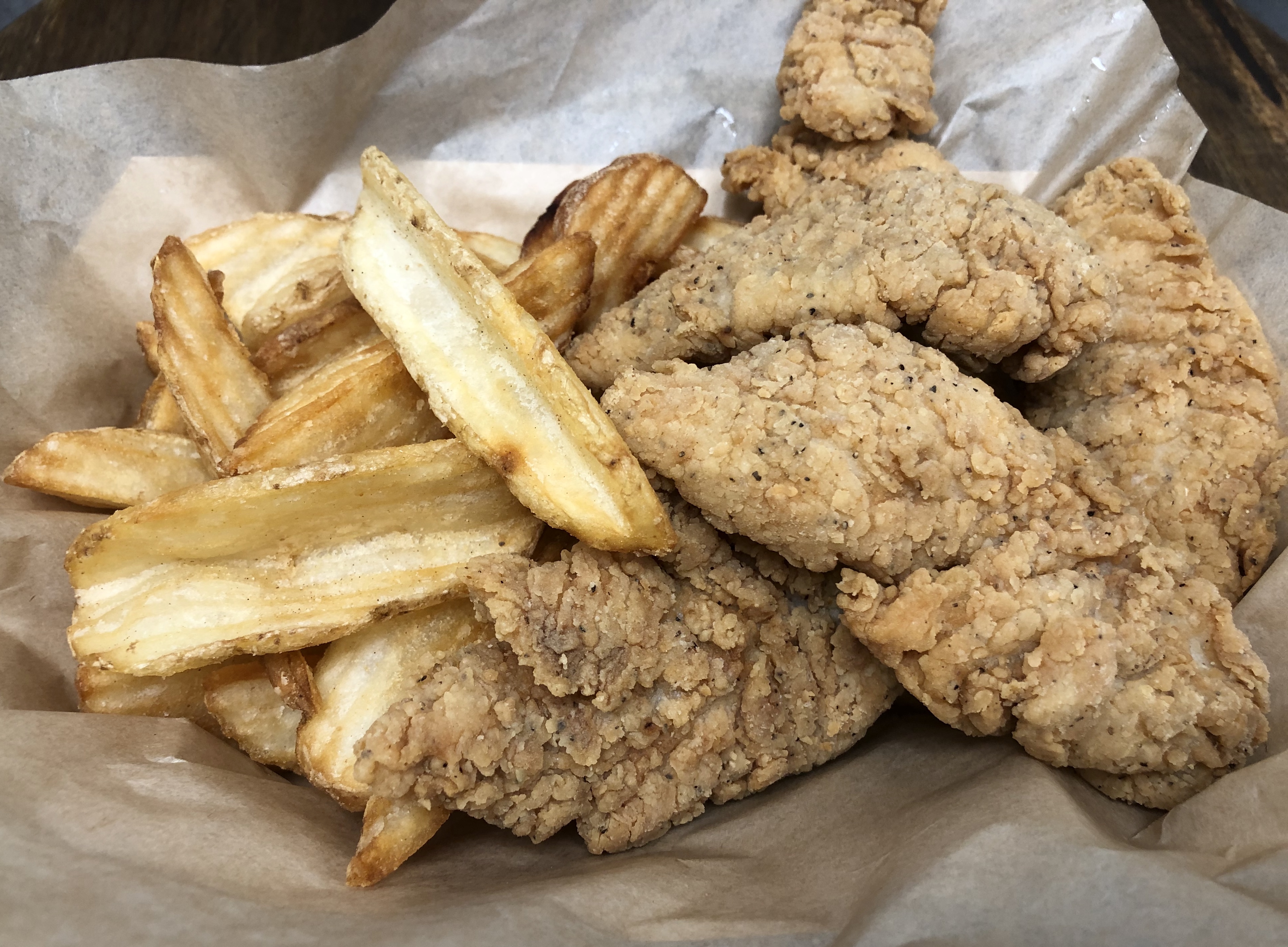 Order Chicken Fingers with Wedge Fries  food online from Kasa Pizza store, Cresco on bringmethat.com
