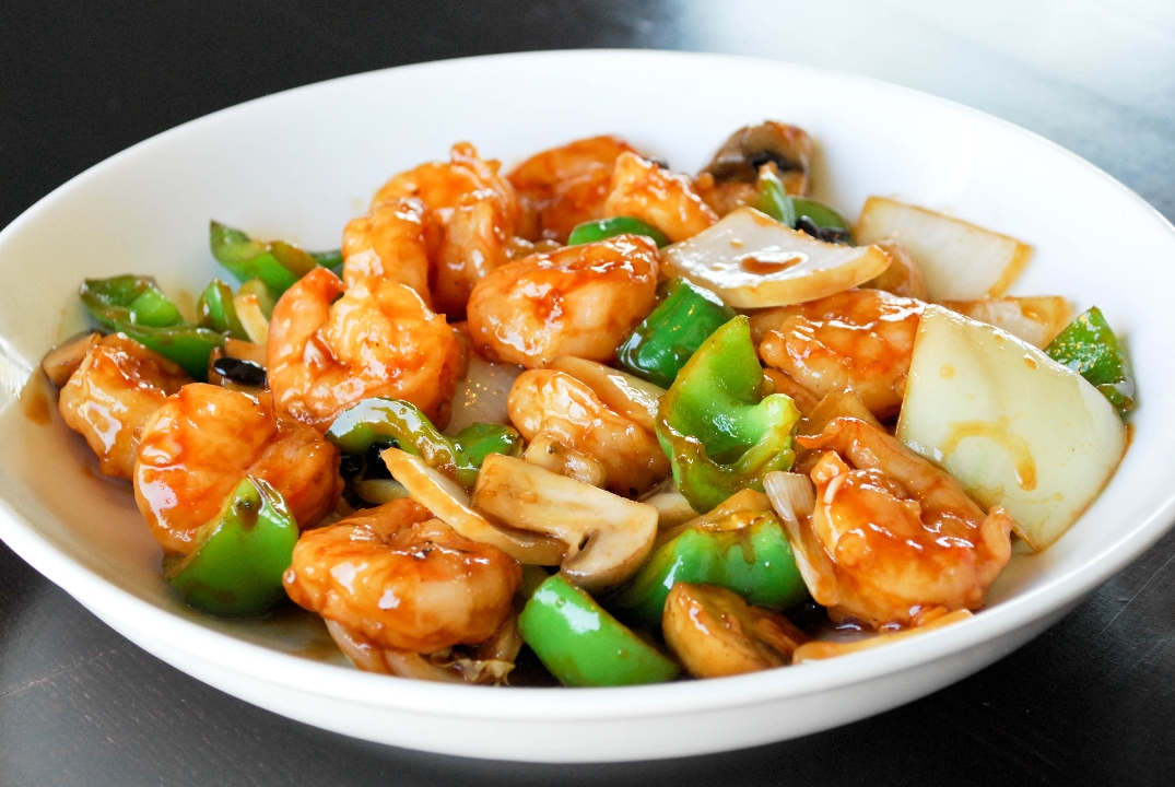 Order Shrimp in Black Bean Sauce food online from Kung Pao Bistro store, West Hollywood on bringmethat.com