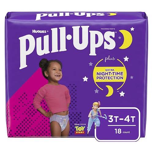 Order Huggies Pull-Ups Girls' Night-Time Potty Training Pants 3T - 4T - 18.0 ea food online from Walgreens store, Beaufort on bringmethat.com