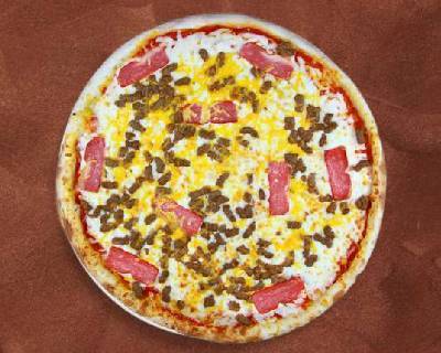 Order THIN CRUST CHEESE BURGER PIZZA  12' food online from The Hot Italian store, Nashville-Davidson on bringmethat.com