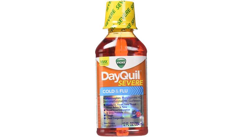 Order Vicks Dayquil Severe Cold & Flu Relief Liquid food online from Exxon Constant Friendship store, Abingdon on bringmethat.com