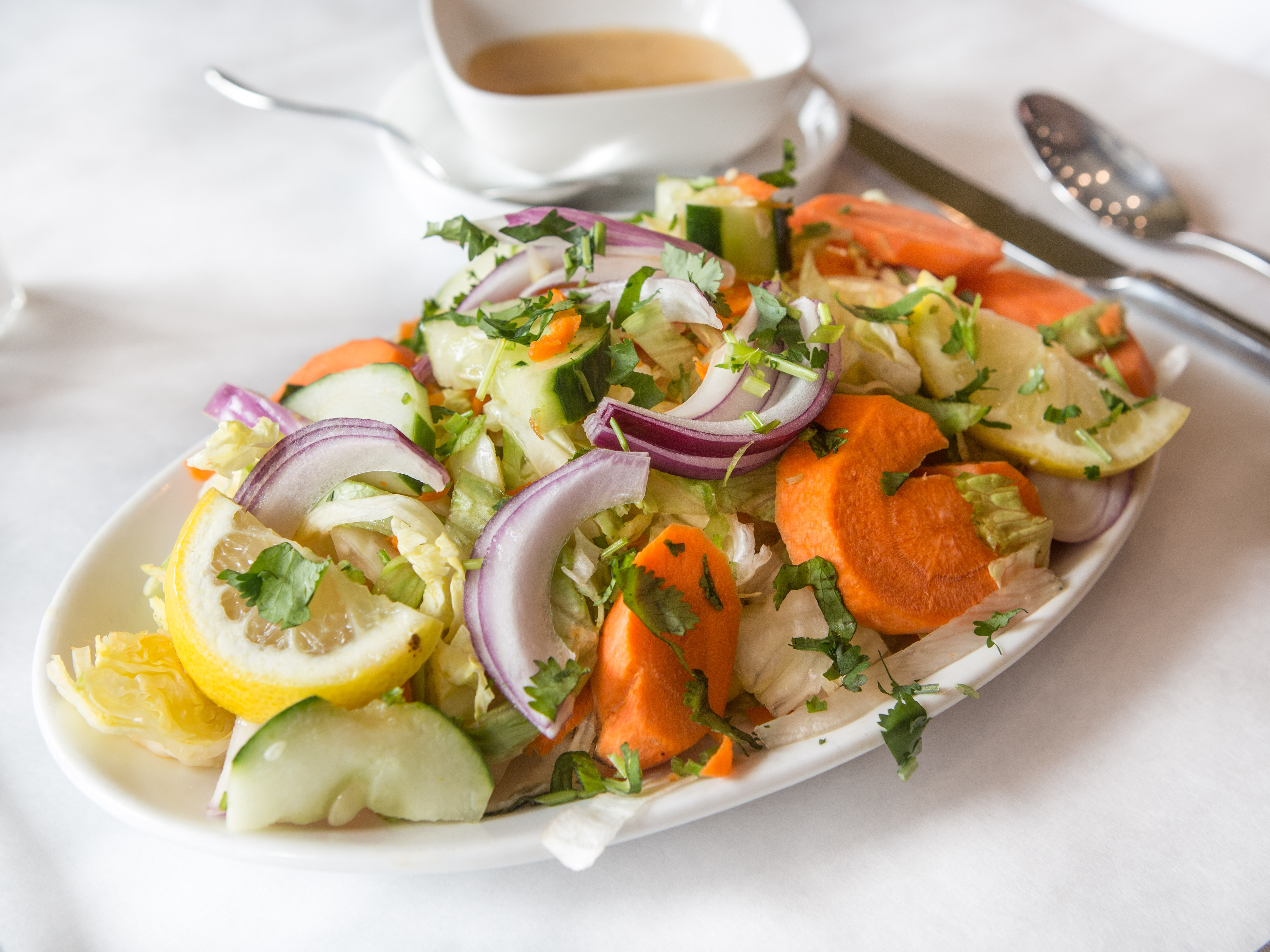 Order House Salad food online from Sapphire Indian Restaurant store, Brooklyn on bringmethat.com