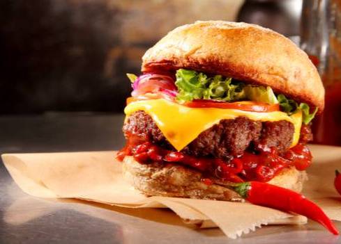 Order The Spicy Hot Burger food online from Finish Line Burgers store, Dallas on bringmethat.com