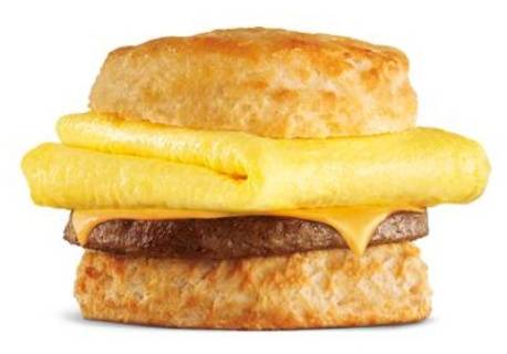 Order Ssg Sunrise (Egg, Meat, and Cheese) Biscuit food online from Carl's Jr. store, Norman on bringmethat.com