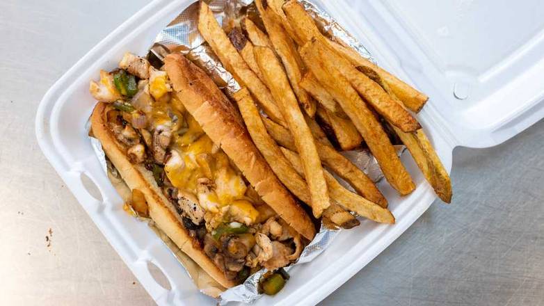 Order Chicken Philly Sandwich food online from Hammond's Soul Deli store, Warrensville Heights on bringmethat.com