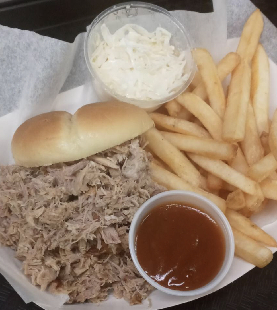 Order Pulled Pork Sandwich food online from Uncle D Grill store, Lexington Park on bringmethat.com