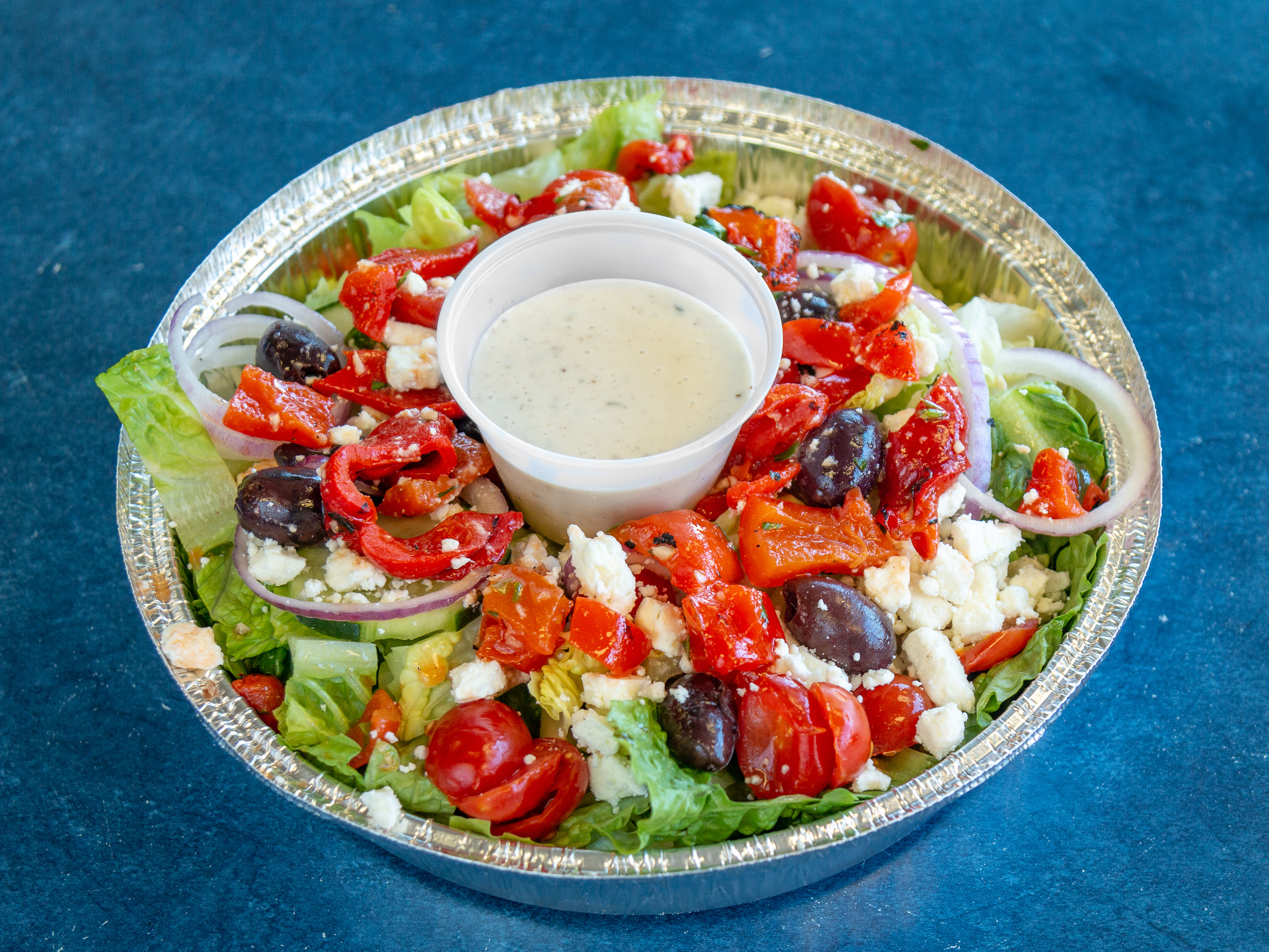 Order Greek Salad food online from Angela's Pizza store, Islip on bringmethat.com