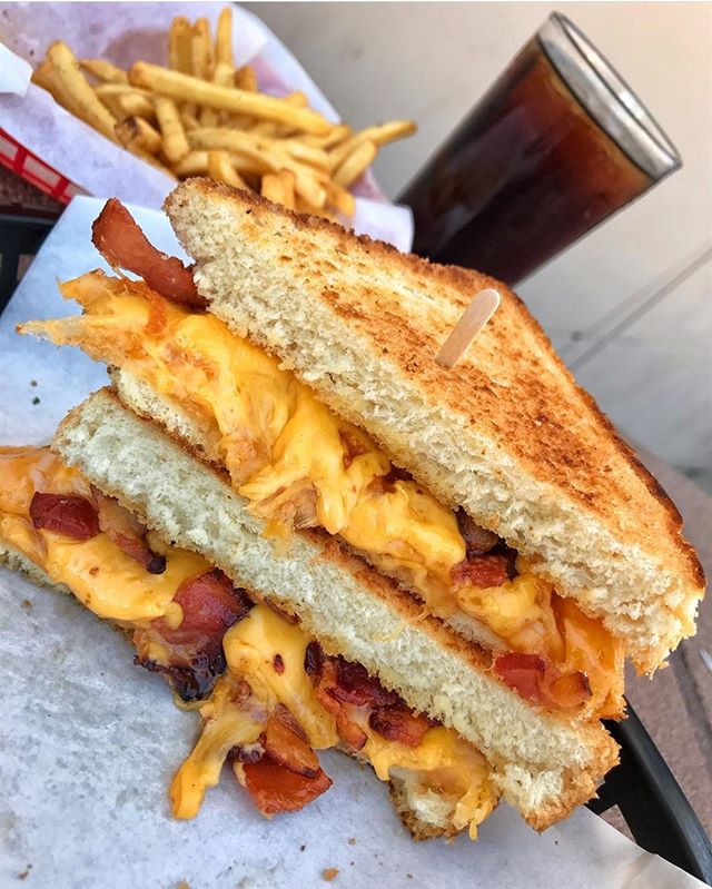 Order Bacon Grilled Cheese w/ side of fries food online from Far East Joint store, West Covina on bringmethat.com