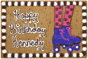Order Roller Skates Happy Birthday Cookie Cake food online from American Deli on Broad St. store, Athens on bringmethat.com