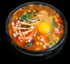 Order D8. Mushroom Soft Tofu Soup (Mushroom Soondubu) food online from Lucky Palace Korean Restaurant store, Houston on bringmethat.com