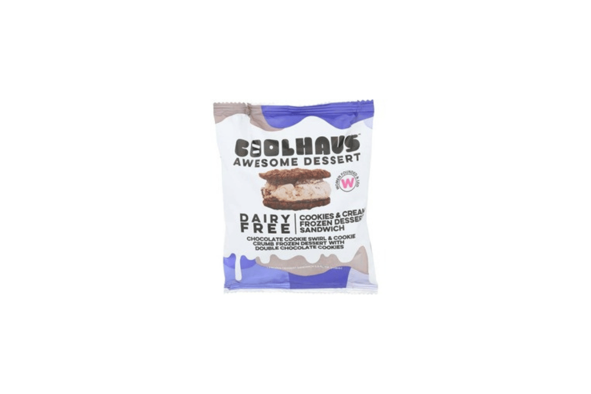 Order Coolhaus Dairy Free Cookies and Cream Ice Cream Sandwich, 5.8 Oz. food online from Luv Mart store, Santa Cruz on bringmethat.com
