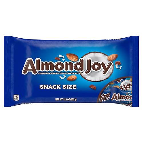 Order Almond Joy Halloween Snack Size Candy Bars, Small Bag Almond - 11.3 oz food online from Walgreens store, KEYSER on bringmethat.com