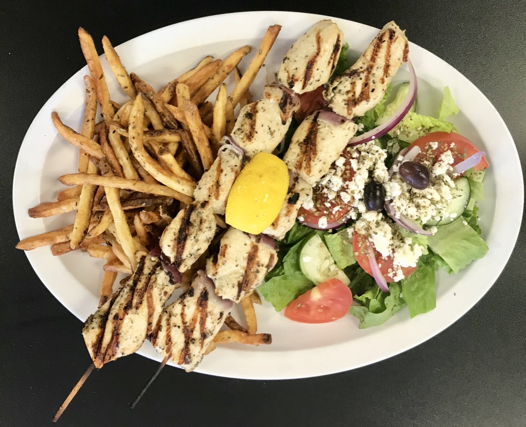 Order Chicken Souvlaki Platter food online from Gussy's Place store, Durham on bringmethat.com
