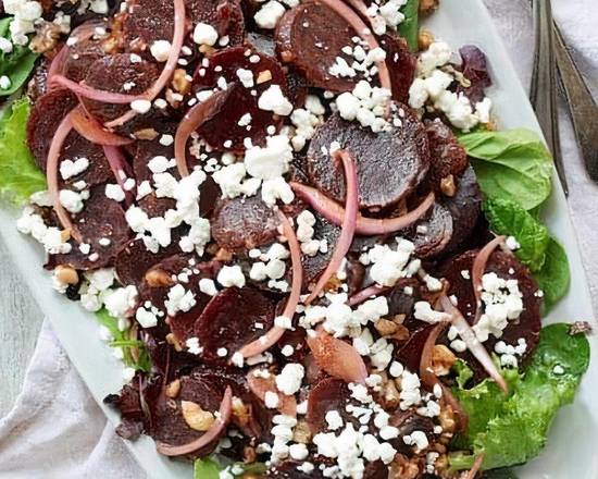 Order Roasted Beet Salad food online from Java Dive Organic Cafe store, Bee Cave on bringmethat.com