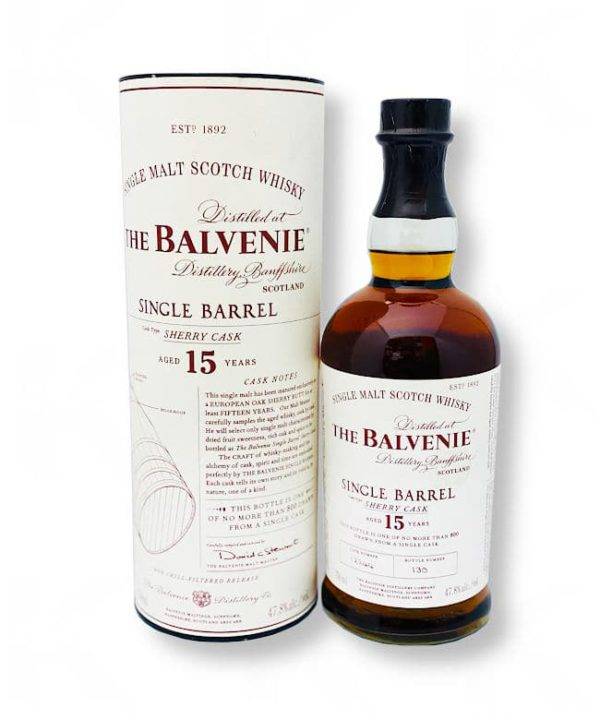 Order Balvenie Single Malt Scotch Whisky Single Barrel 15 years food online from Windy City Liquor Market store, El Cajon on bringmethat.com
