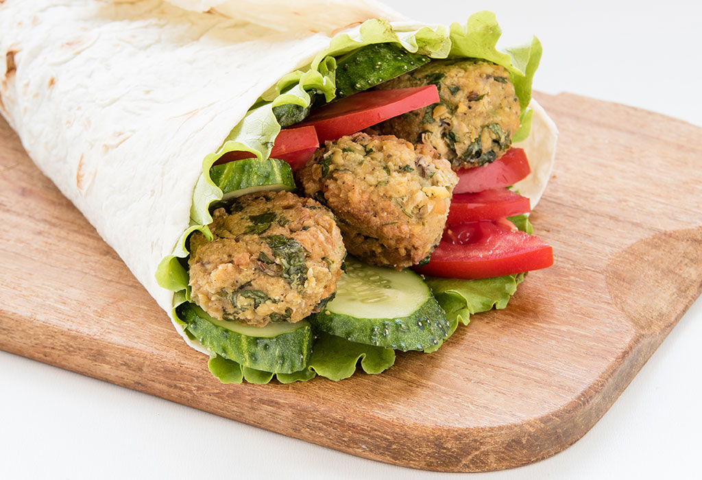 Order Spicy turmeric Falafel Dynasty Wrap	 food online from Mexi Flavors store, Austin on bringmethat.com