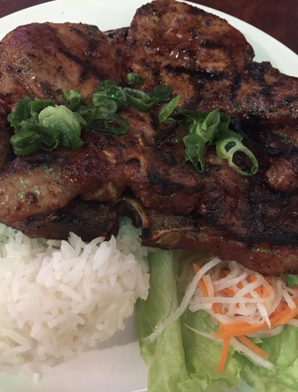 Order 8. Com Suon Hoac Thit Nuong food online from Saigon Table store, Madison Heights on bringmethat.com
