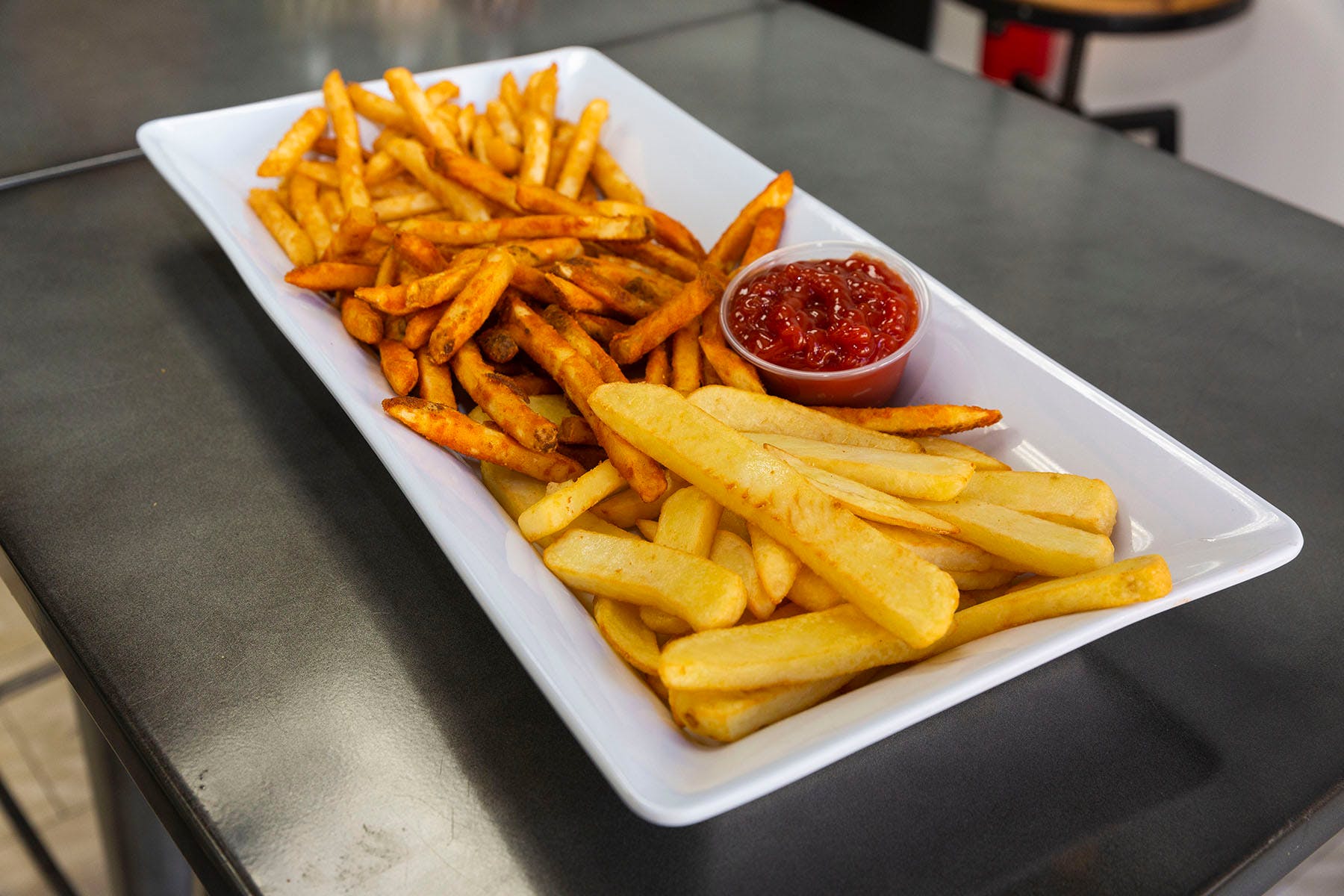 Order Fries - Appetizers food online from College Pizza store, Boston on bringmethat.com