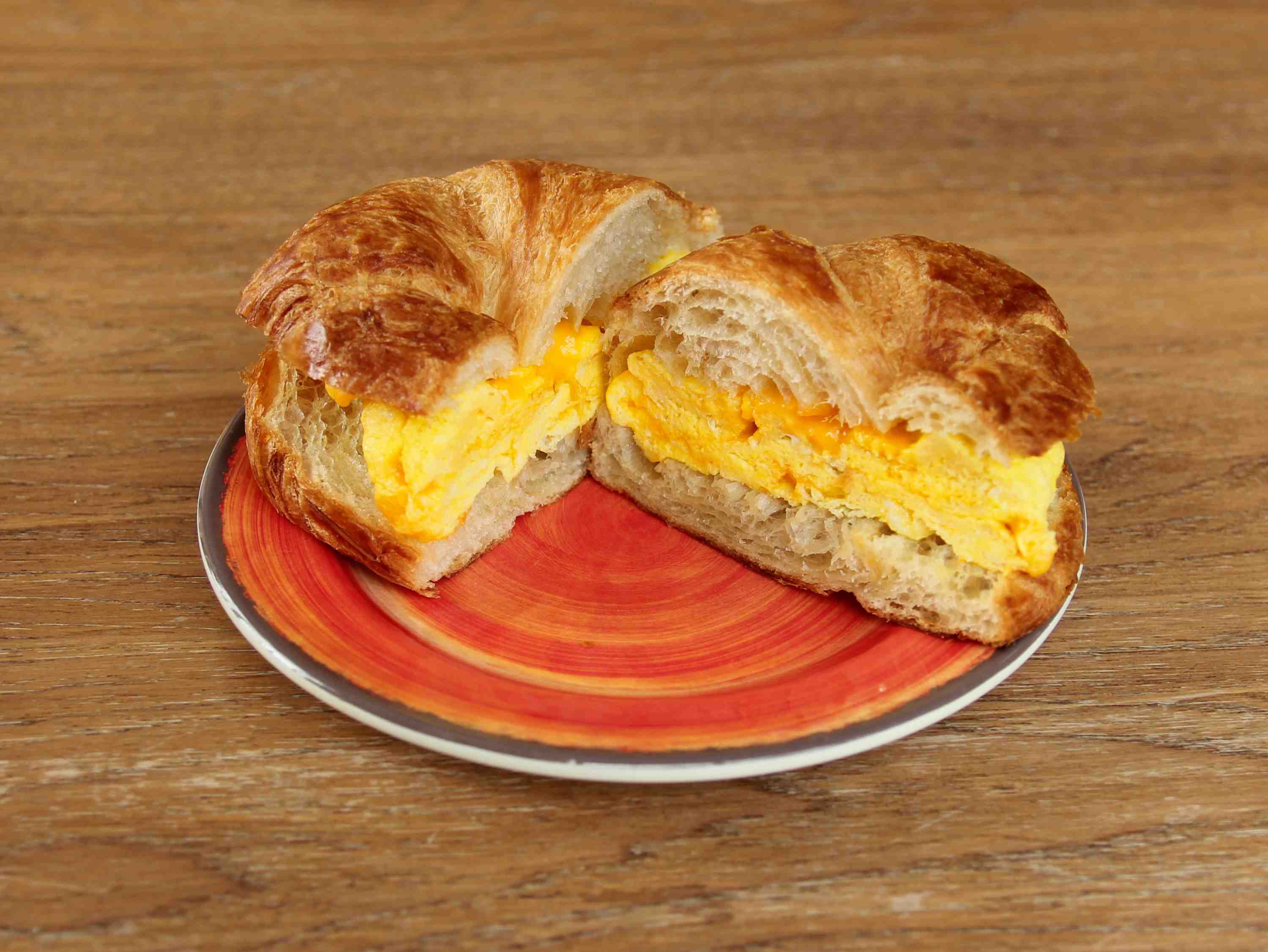 Order Egg and Cheese Croissant Sandwich food online from Farmhouse Coffee And Ice Cream store, Farmington Hills on bringmethat.com