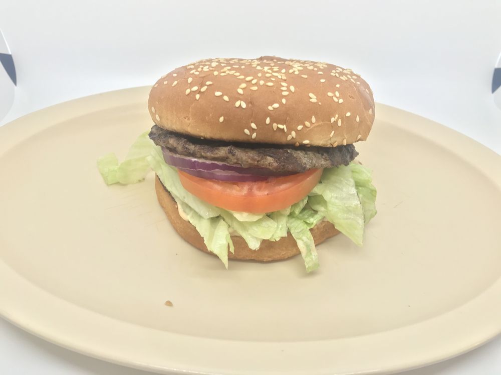 Order 1/4 Hamburger food online from Golden Ox store, El Monte on bringmethat.com