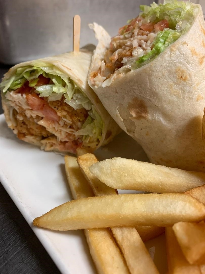 Order Buffalo Chicken Wrap food online from RJ's Eatery store, Lindenhurst on bringmethat.com