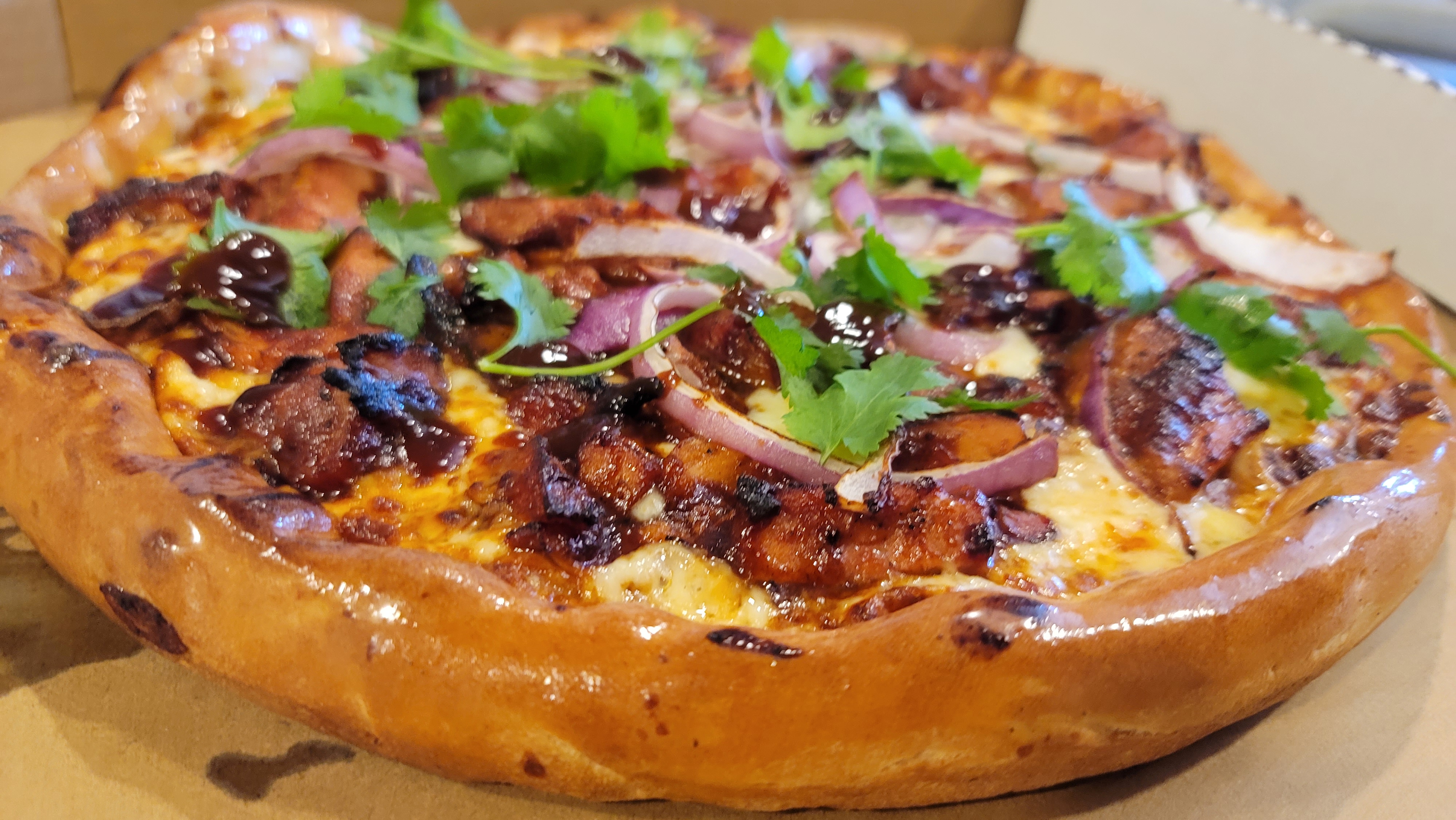 Order BBQ Chicken Pizzas food online from Pizza X Two store, Long Beach on bringmethat.com