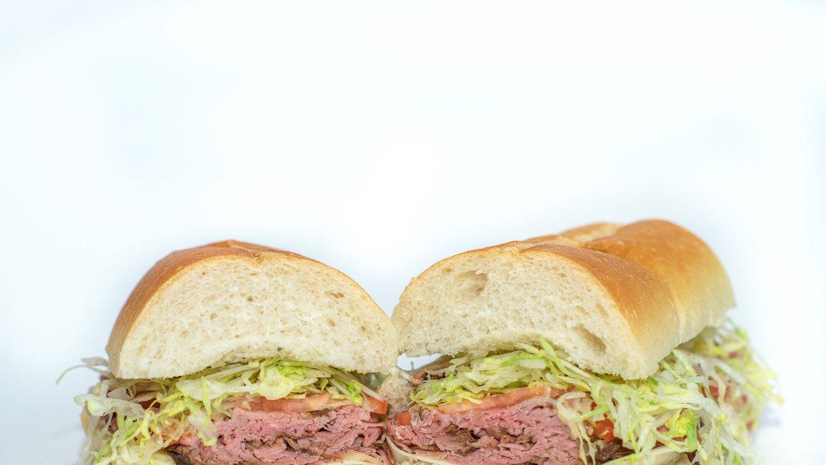 Order 8in  #6 Roast Beef food online from Mr. Subs store, North Brunswick on bringmethat.com