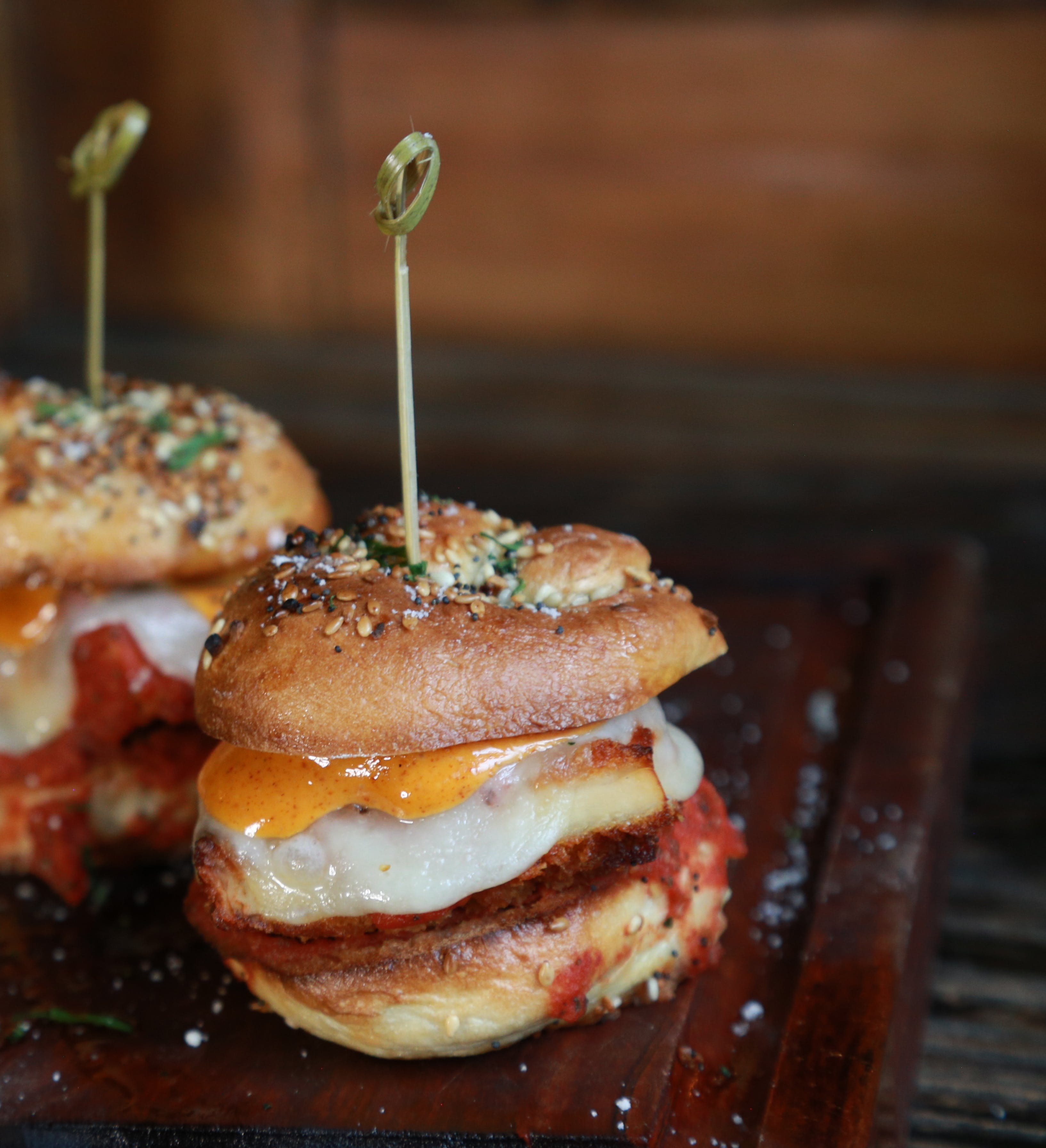 Order Chicken Parm Sliders - Appetizer food online from The Bedford store, Brooklyn on bringmethat.com