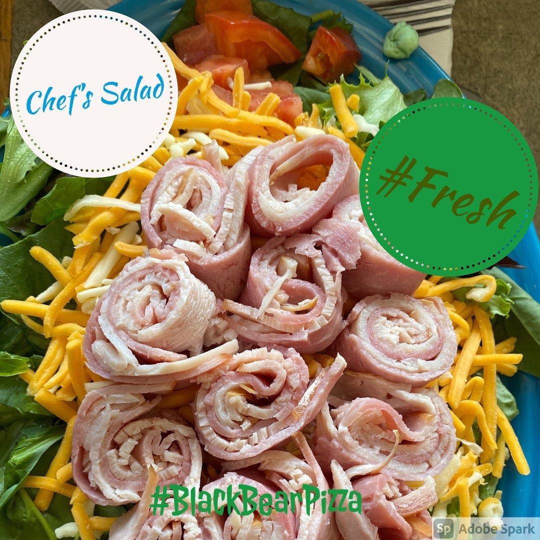 Order Chef Salad - Small food online from Black Bear Pizza store, Asheville on bringmethat.com