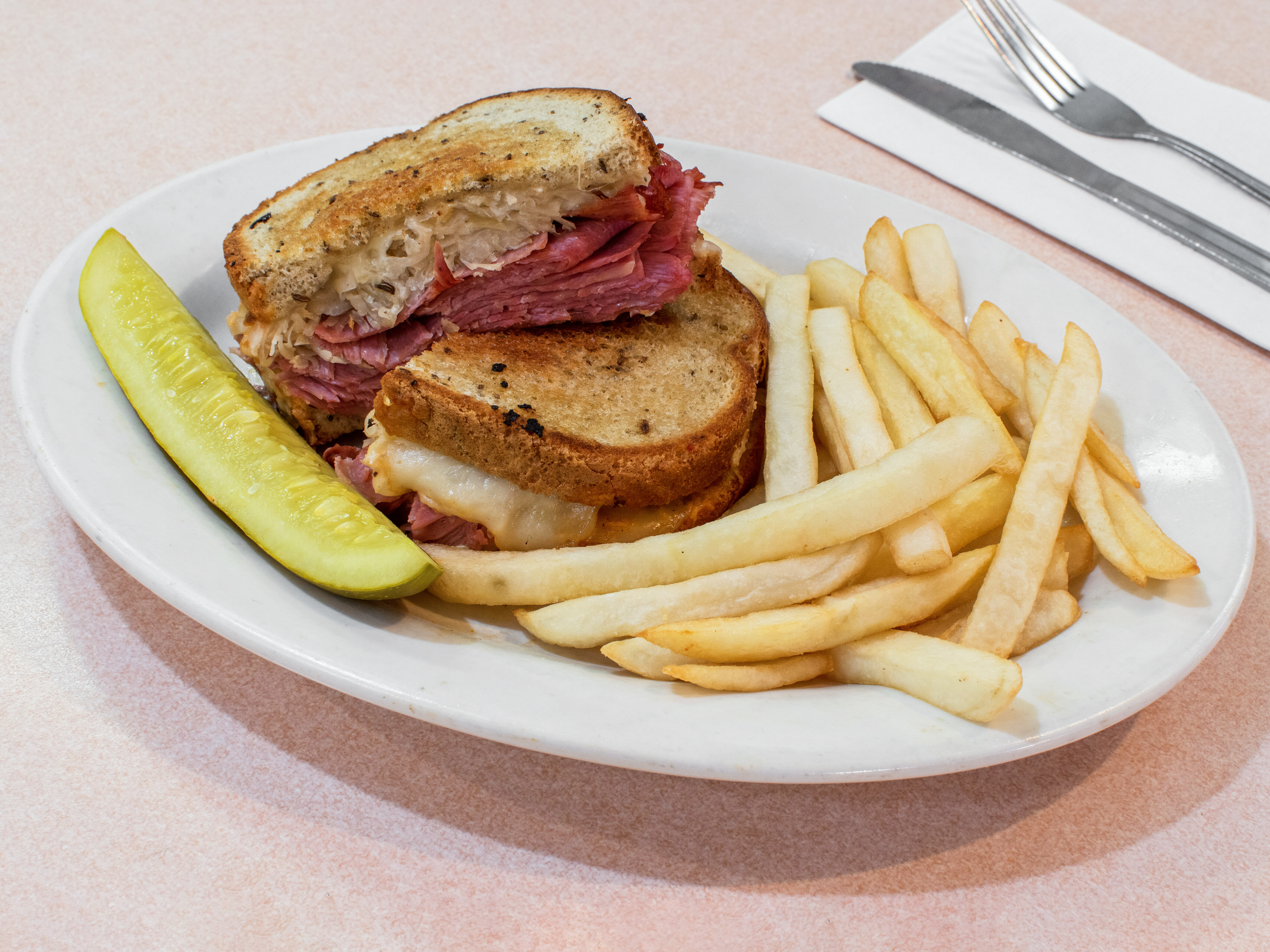 Order Reuben Sandwich Special with French Fries food online from Paul Restaurant store, Halethorpe on bringmethat.com