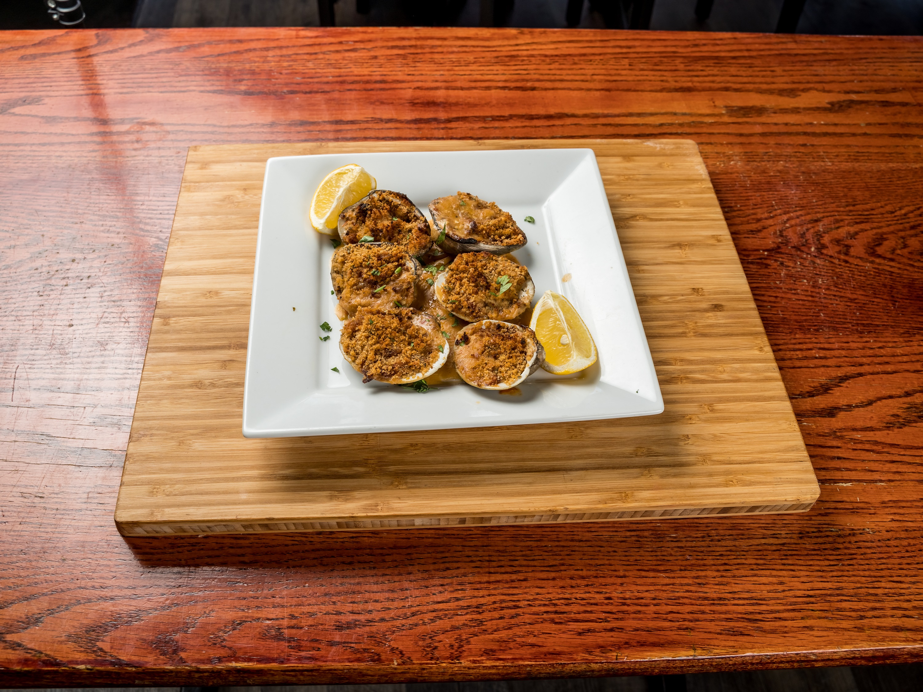 Order Baked Stuffed Clams food online from Cinelli's Pizza store, Franklin Square on bringmethat.com