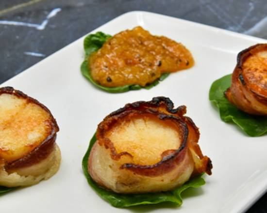 Order Bacon Wrapped Sea Scallops food online from Morton The Steakhouse store, San Antonio on bringmethat.com