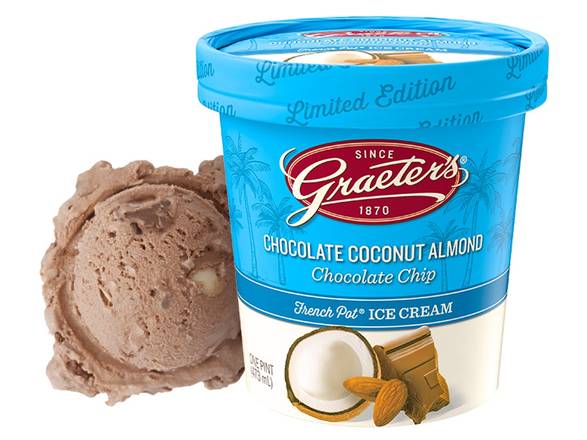 Order Chocolate Coconut Almond Chip Pint food online from Graeter store, Columbus on bringmethat.com