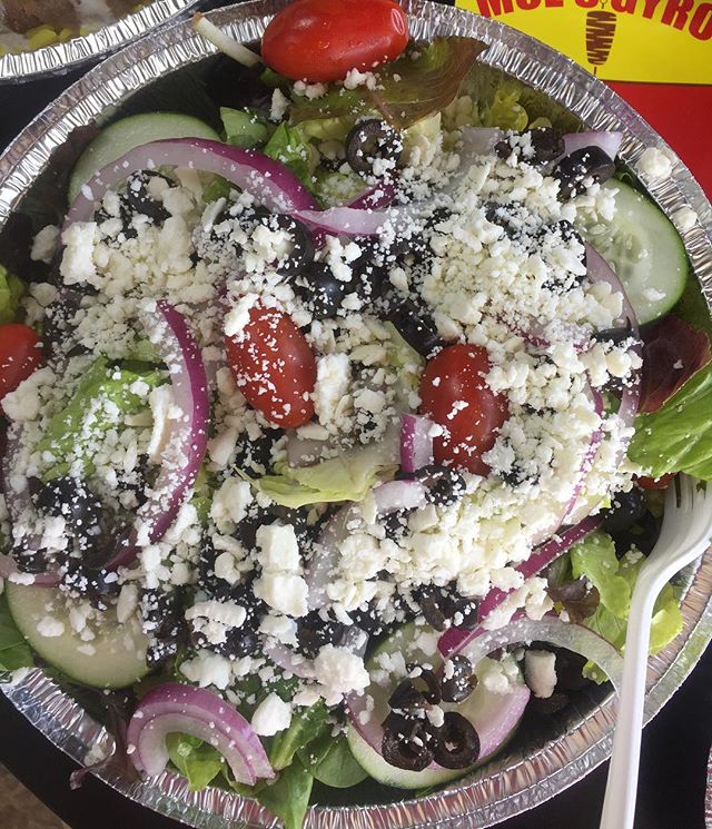 Order Greek Salad food online from Moe Gyro store, Hurst on bringmethat.com